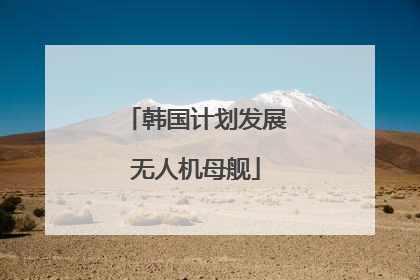韩国计划发展无人机母舰