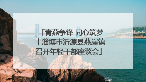青燕争锋 同心筑梦丨淄博市沂源县燕崖镇召开年轻干部座谈会