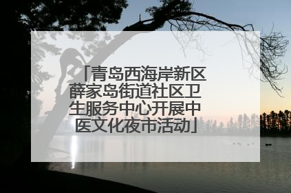 青岛西海岸新区薛家岛街道社区卫生服务中心开展中医文化夜市活动