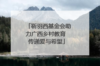 靳羽西基金会助力广西乡村教育 传递爱与希望