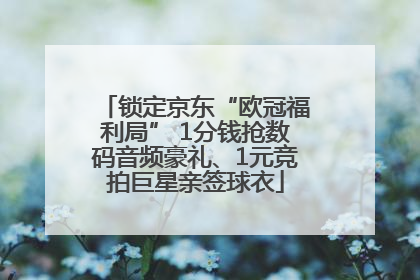锁定京东“欧冠福利局” 1分钱抢数码音频豪礼、1元竞拍巨星亲签球衣