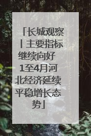 长城观察丨主要指标继续向好 1至4月河北经济延续平稳增长态势