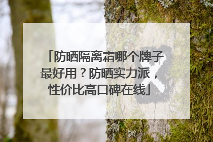 防晒隔离霜哪个牌子最好用？防晒实力派，性价比高口碑在线