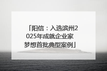 阳信：入选滨州2025年成就企业家梦想首批典型案例