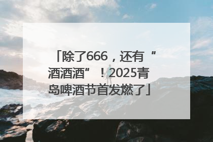 除了666，还有“酒酒酒”！2025青岛啤酒节首发燃了