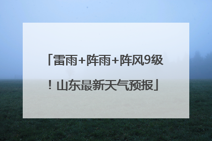 雷雨+阵雨+阵风9级！山东最新天气预报