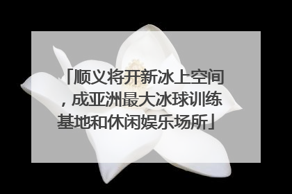 顺义将开新冰上空间，成亚洲最大冰球训练基地和休闲娱乐场所