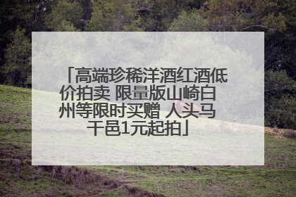 高端珍稀洋酒红酒低价拍卖 限量版山崎白州等限时买赠 人头马干邑1元起拍
