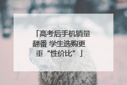 高考后手机销量翻番 学生选购更重“性价比”