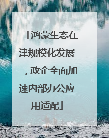鸿蒙生态在津规模化发展，政企全面加速内部办公应用适配