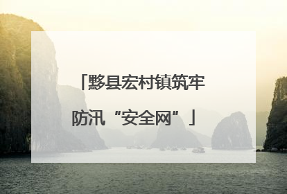 黟县宏村镇筑牢防汛“安全网”