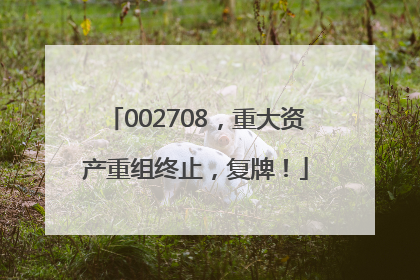 002708，重大资产重组终止，复牌！