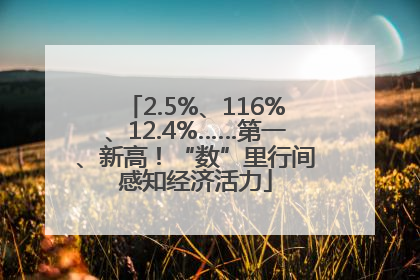 2.5%、116%、12.4%……第一、新高！“数”里行间感知经济活力