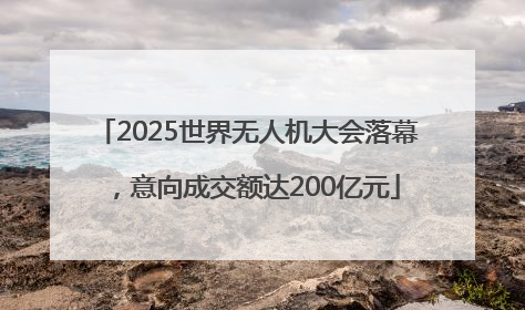2025世界无人机大会落幕，意向成交额达200亿元