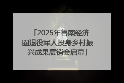 2025年鲁南经济圈退役军人投身乡村振兴成果展销会启幕