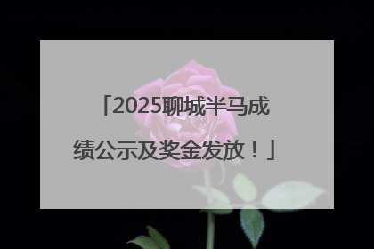 2025聊城半马成绩公示及奖金发放！