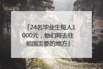 24名毕业生每人1000元，他们将去往祖国需要的地方