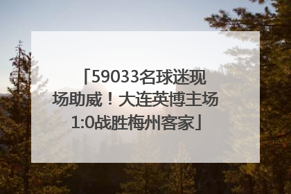 59033名球迷现场助威！大连英博主场1:0战胜梅州客家