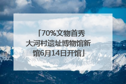 70%文物首秀 大河村遗址博物馆新馆6月14日开馆