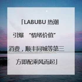 LABUBU 热潮引爆 “情绪价值” 消费，顺丰同城等第三方即配乘风而起